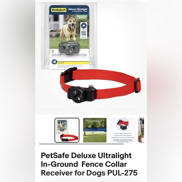 PetSafe Ultralight In Ground Fence Collar/Replaceable Battery